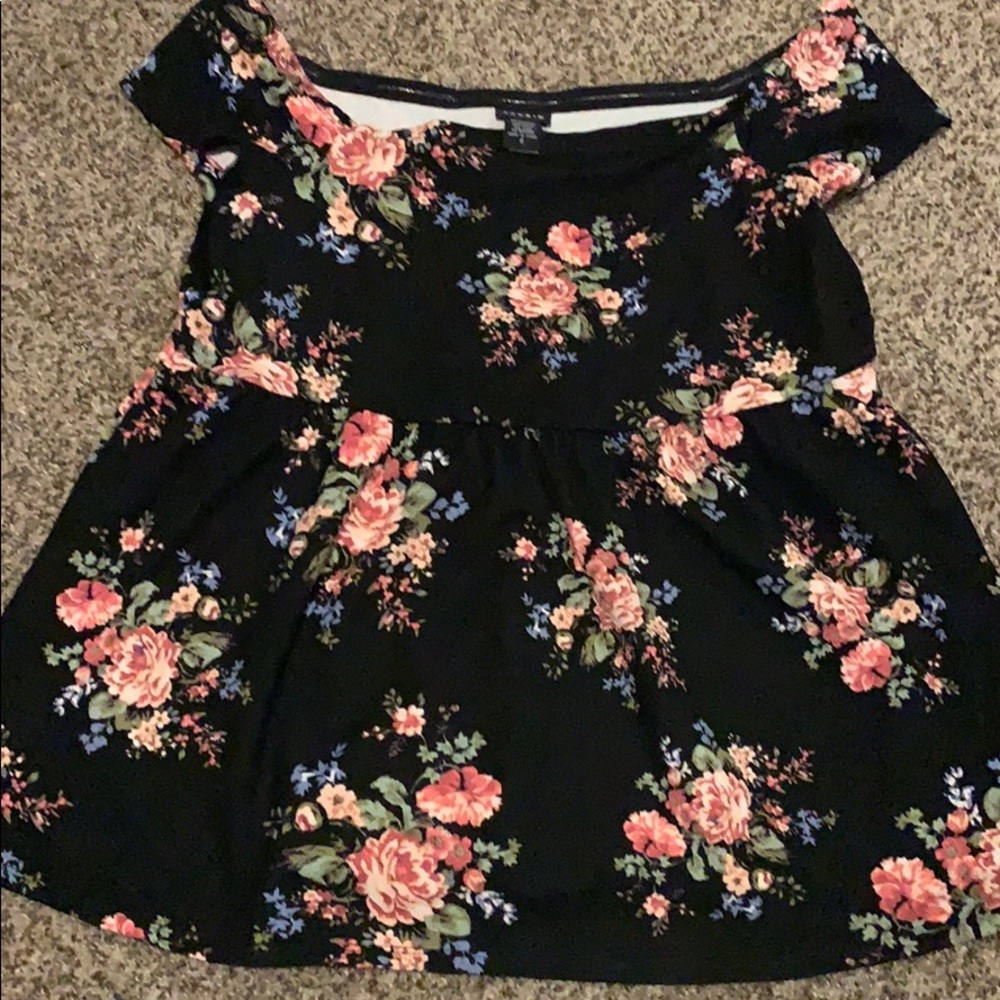 Torrid off the shoulder babydoll top